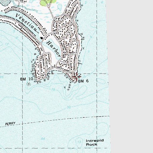 Topographic Map of Groton Long Point, CT