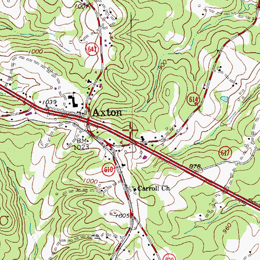 Topographic Map of Axton Life Saving Crew, VA