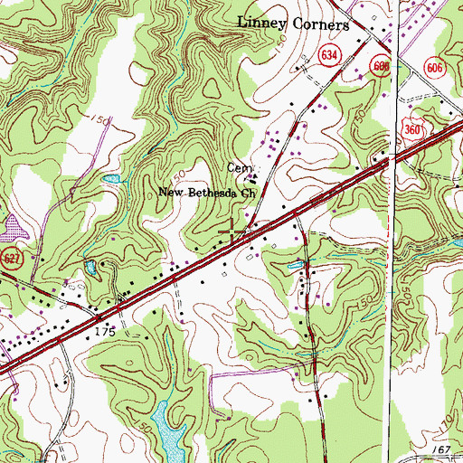 Topographic Map of Hanover County Fire - EMS Company 3 - Eastern Hanover Volunteer Fire Station, VA
