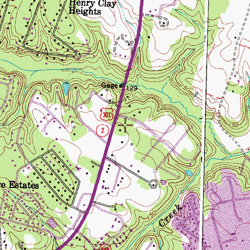 Topographic Map of Hanover County Fire - EMS Company 6 - Henry Volunteer Fire Station, VA
