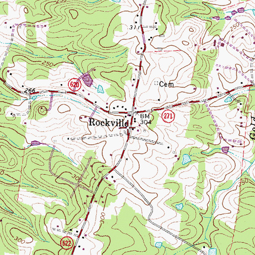 Topographic Map of Hanover County Fire - EMS Company 9 - Rockville Volunteer Fire Station, VA