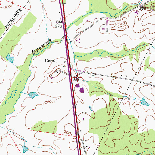 Topographic Map of Lois Volunteer Fire Department Company 13, VA
