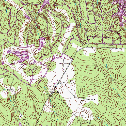 Topographic Map of Lake Monticello Volunteer Fire Department, VA