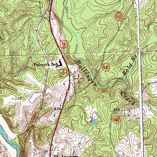 Topographic Map of Palmyra Rescue Squad, VA