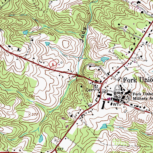 Topographic Map of Fork Union Rescue Squad, VA