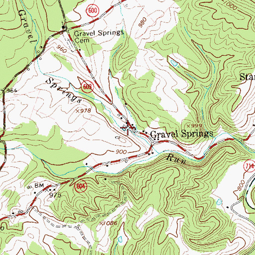 Topographic Map of Star Tannery Volunteer Fire and Rescue Station 17, VA