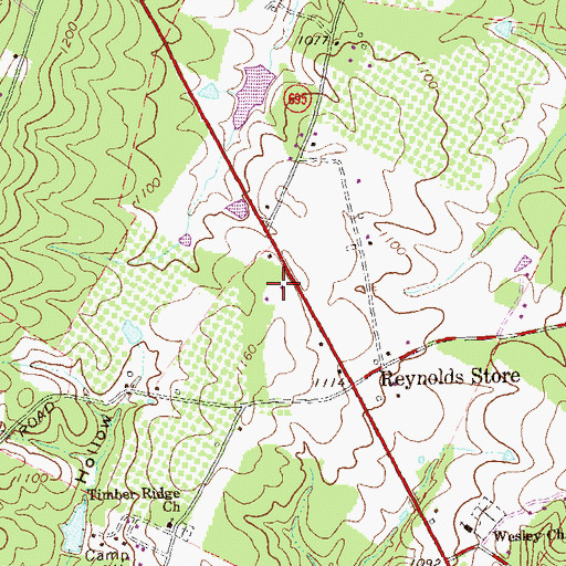 Topographic Map of Frederick County Fire and Rescue Department Station 20 - Reynolds Store Volunteer Fire and Rescue, VA