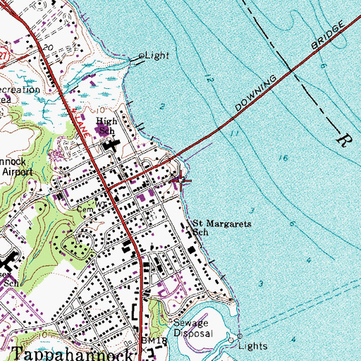 Topographic Map of Essex County Sheriff's Office, VA