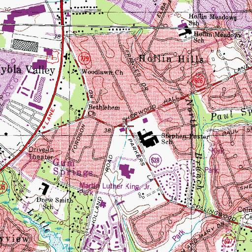 Topographic Map of Fairfax County Fire and Rescue Department Station 9 Mount Vernon, VA