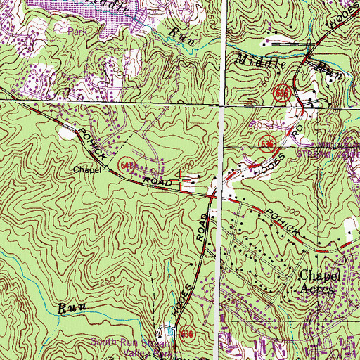 Topographic Map of Fairfax County Fire and Rescue Department Station 35 Pohick, VA