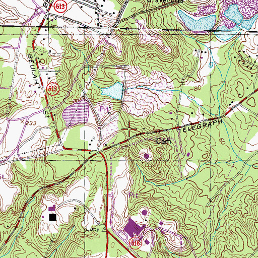 Topographic Map of Fairfax County Fire and Rescue Department Station 37 Kingstowne, VA