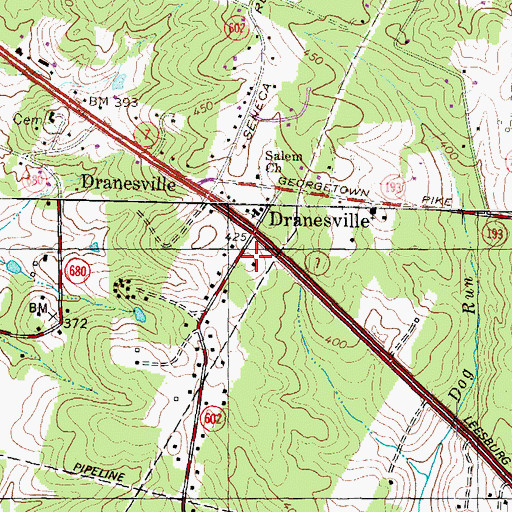 Topographic Map of Fairfax County Fire and Rescue Department Station 39 North Point, VA