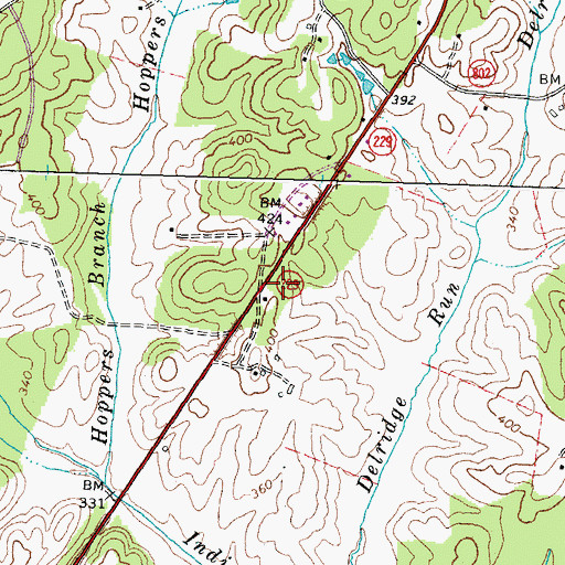 Topographic Map of Little Fork Volunteer Fire and Rescue Company, VA