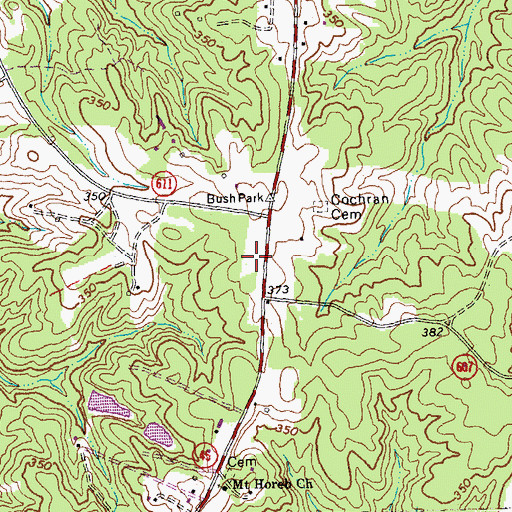 Topographic Map of Cartersville Volunteer Rescue Squad, VA