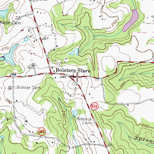 Topographic Map of Old Hickory Volunteer Fire Department Station 5, VA