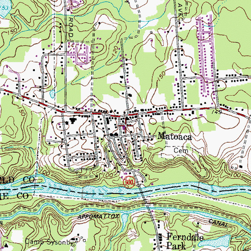 Topographic Map of Matoaca Station Number 8, VA