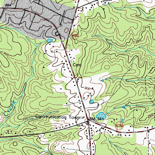 Topographic Map of Phillips Station Number 13, VA