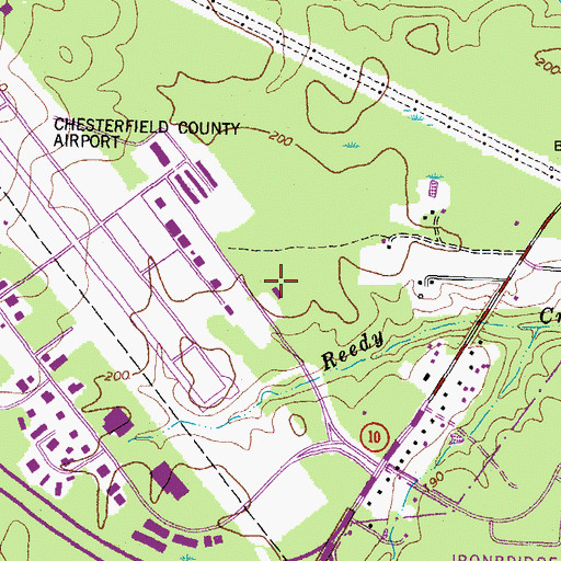 Topographic Map of Airport Station Number 15, VA