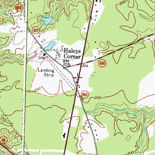 Topographic Map of Caroline County Fire and Rescue / Frog Level Volunteer Fire Department Company 5, VA