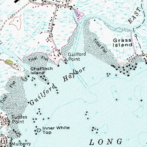 Topographic Map of Guilford Harbor, CT