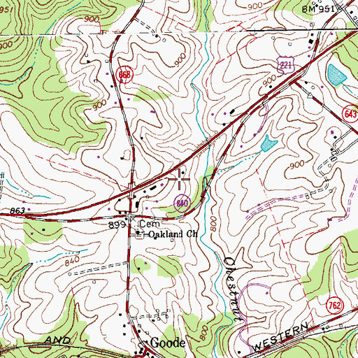 Topographic Map of Goode Volunteer Rescue Squad, VA