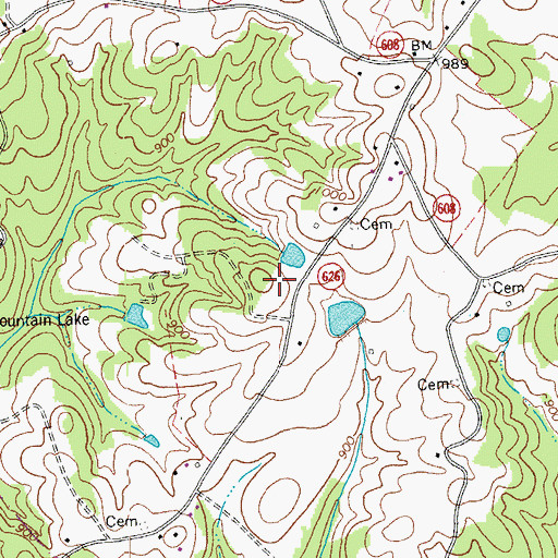 Topographic Map of Huddeston Rescue Station Number 3 Squad Number 7, VA