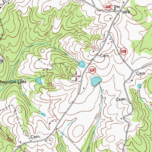 Topographic Map of Saunders Volunteer Fire Company 10, VA