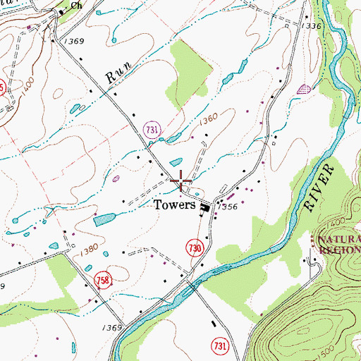 Topographic Map of Mount Solon Volunteer Rescue Squad, VA