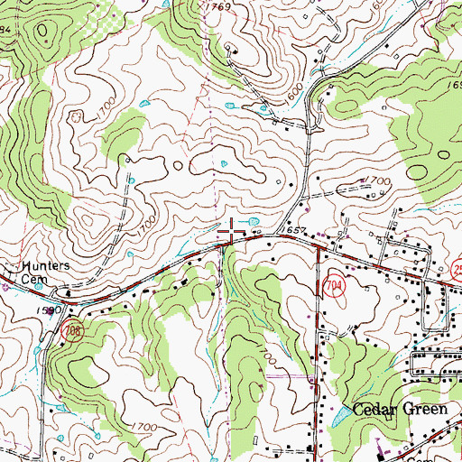 Topographic Map of Swoope Volunteer Fire Department Company 14, VA