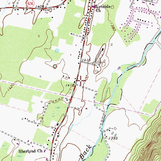 Topographic Map of Wilson Volunteer Fire Department Company 19, VA