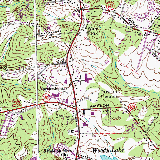 Topographic Map of Monelison Volunteer Rescue Squad, VA