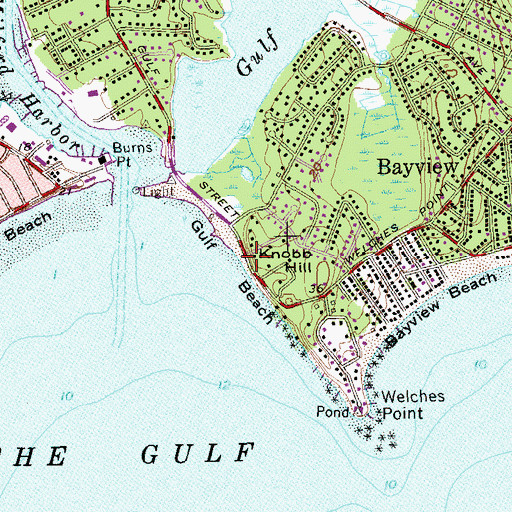 Topographic Map of Gulf Beach, CT