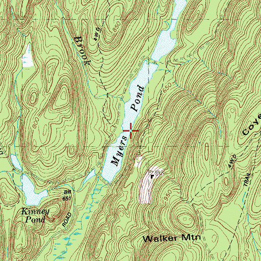Topographic Map of Gulf Brook, CT