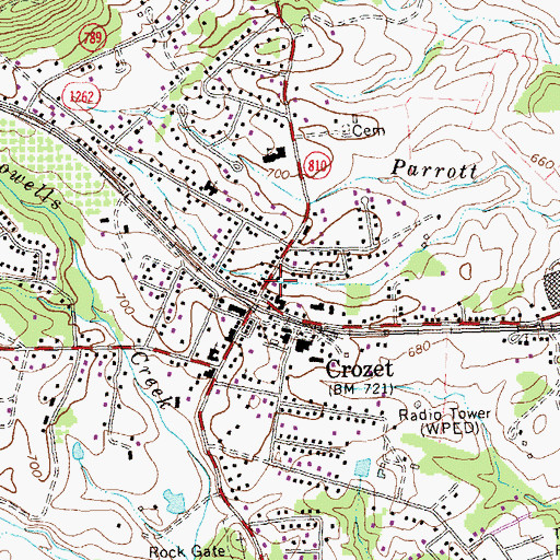 Topographic Map of Western Albemarle Rescue Squad Station 5, VA