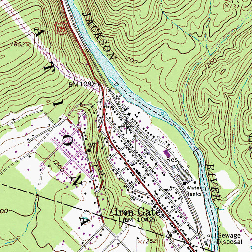 Topographic Map of Iron Gate Volunteer Fire Department and First Responders, VA