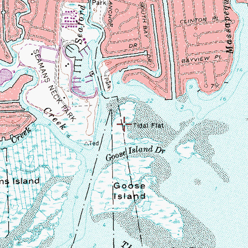 Topographic Map of Little Goose Island, NY