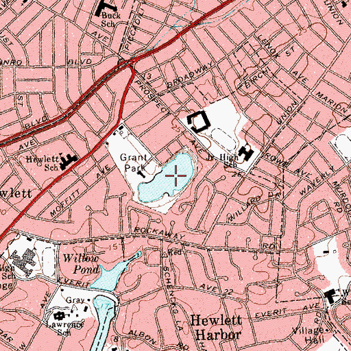 Topographic Map of Grant Pond, NY