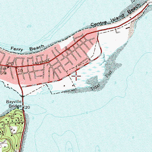 Topographic Map of Bayville Rod and Gun Club, NY