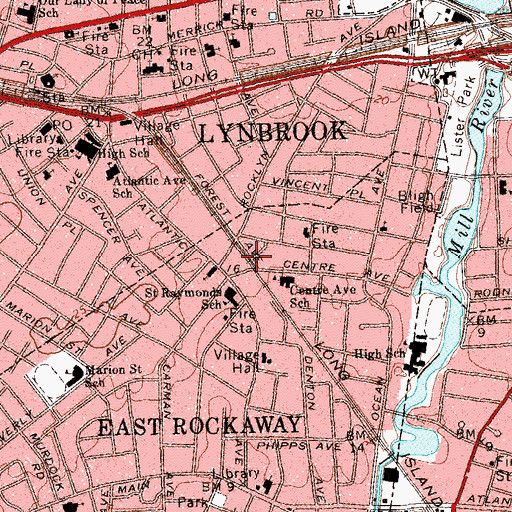 Topographic Map of Centre Avenue Station, NY