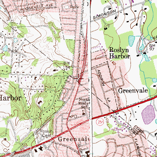 Topographic Map of Greenvale Station, NY