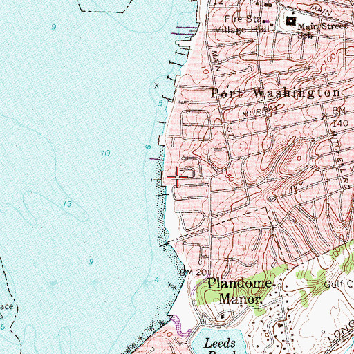 Topographic Map of Port Washington Yacht Club, NY