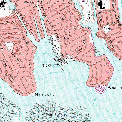 Topographic Map of Sunrise Yacht Club, NY