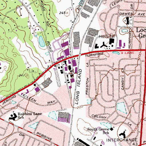 Topographic Map of Terminal Industrial Park, NY