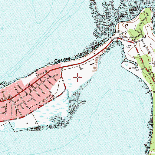 Topographic Map of Centre Island Town Park, NY