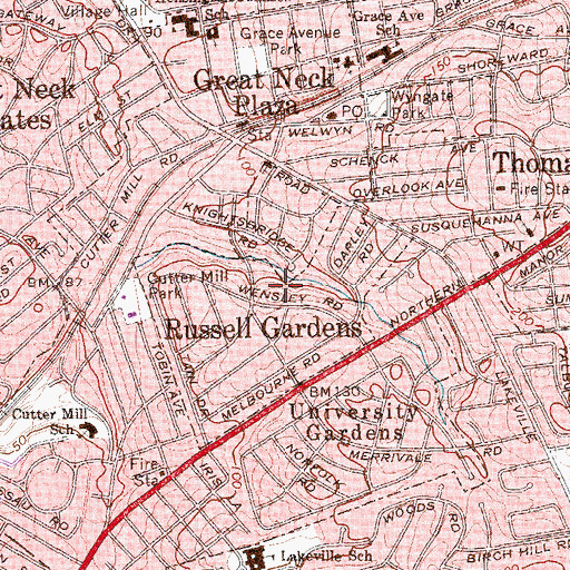 Topographic Map of Creek Park, NY