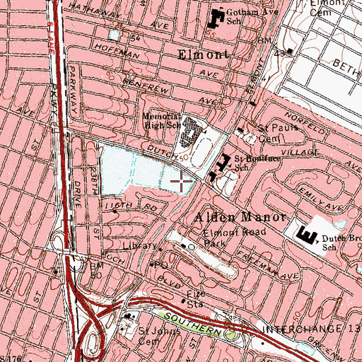Topographic Map of Dutch Broadway Park, NY