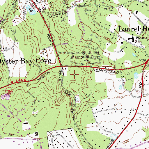 Topographic Map of Fox Hollow Preserve, NY