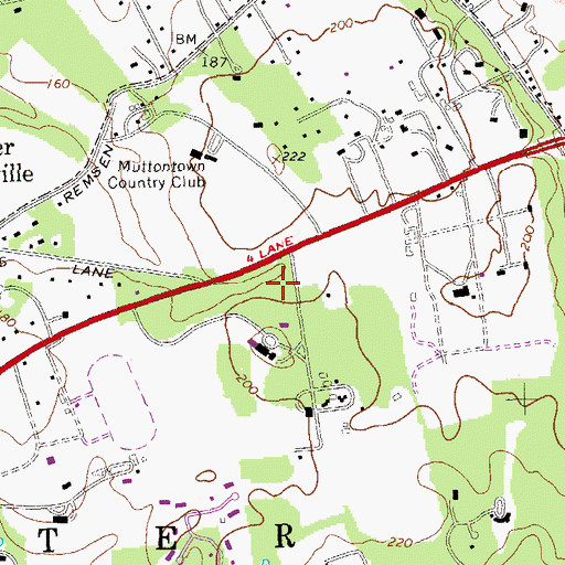 Topographic Map of Hoffman Center Nature Preserve, NY