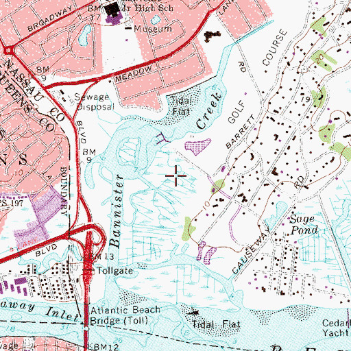Topographic Map of Lawrence Nature Preserve, NY