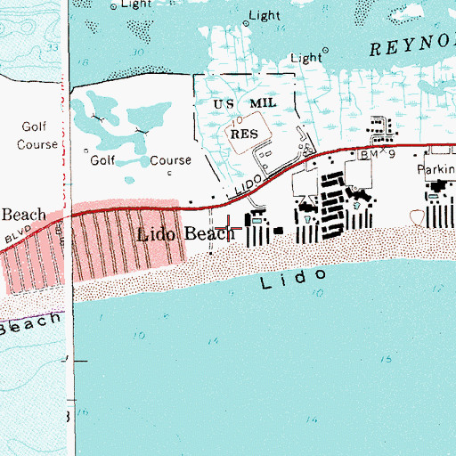 Topographic Map of Lido Boulevard Park, NY